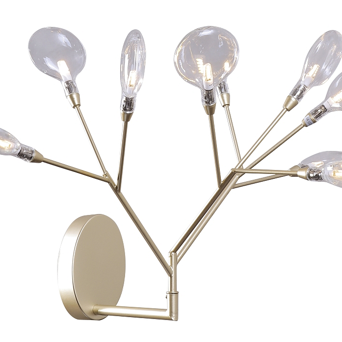 Бра Crystal Lux EVITA AP9 GOLD/TRANSPARENT